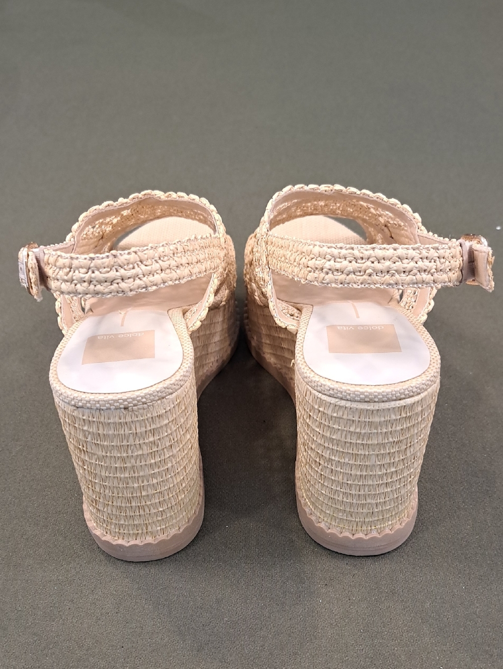Dolce Vita Dexler Wedges LT Natural Woven Raffia - Color: Tan - Size: 8 - Picture 5 of 10